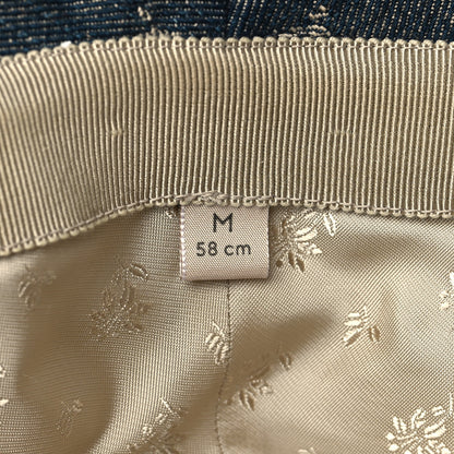 Gucci Washed Jacquard Denim Nappa GG Monogram Oscar Bucket Hat M Denim Cuir 7 of 8