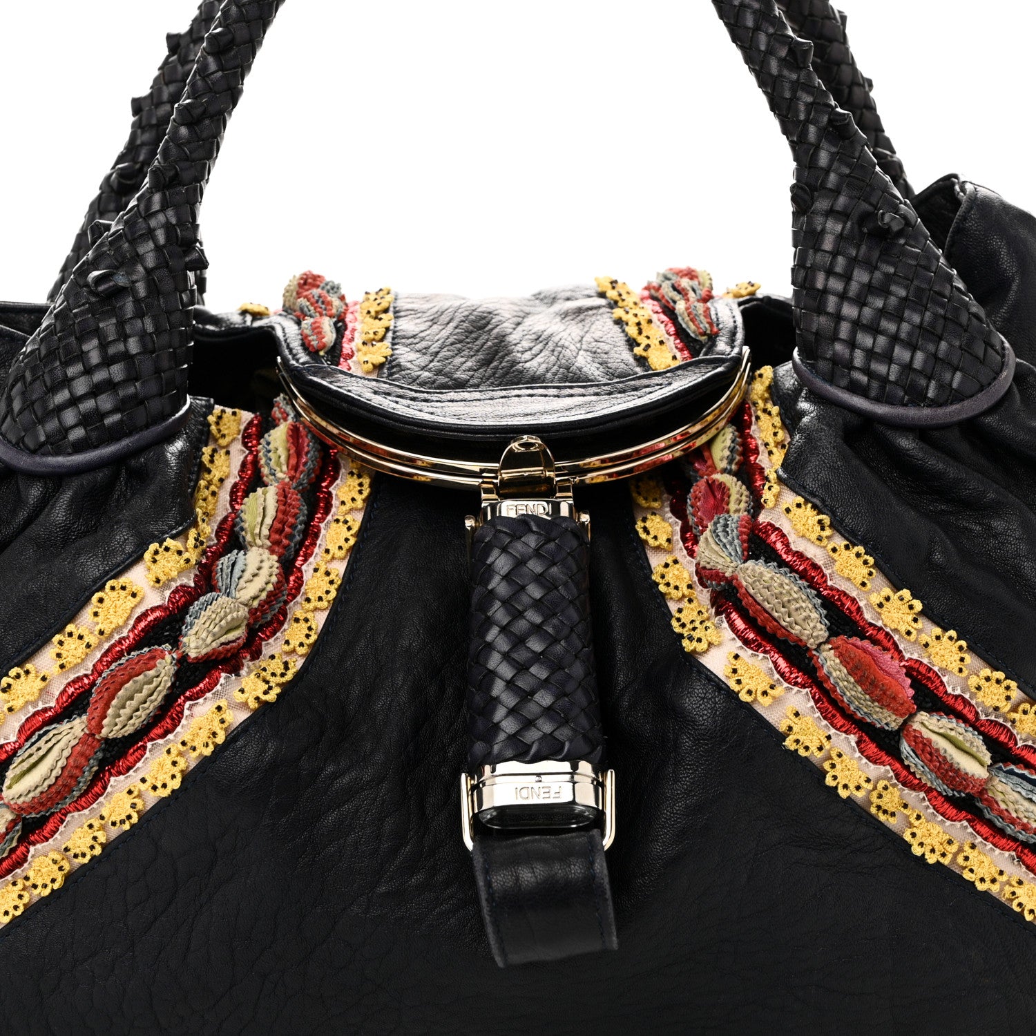 Fendi Nappa Embroidered Spy Purple Multicolor 7 of 9