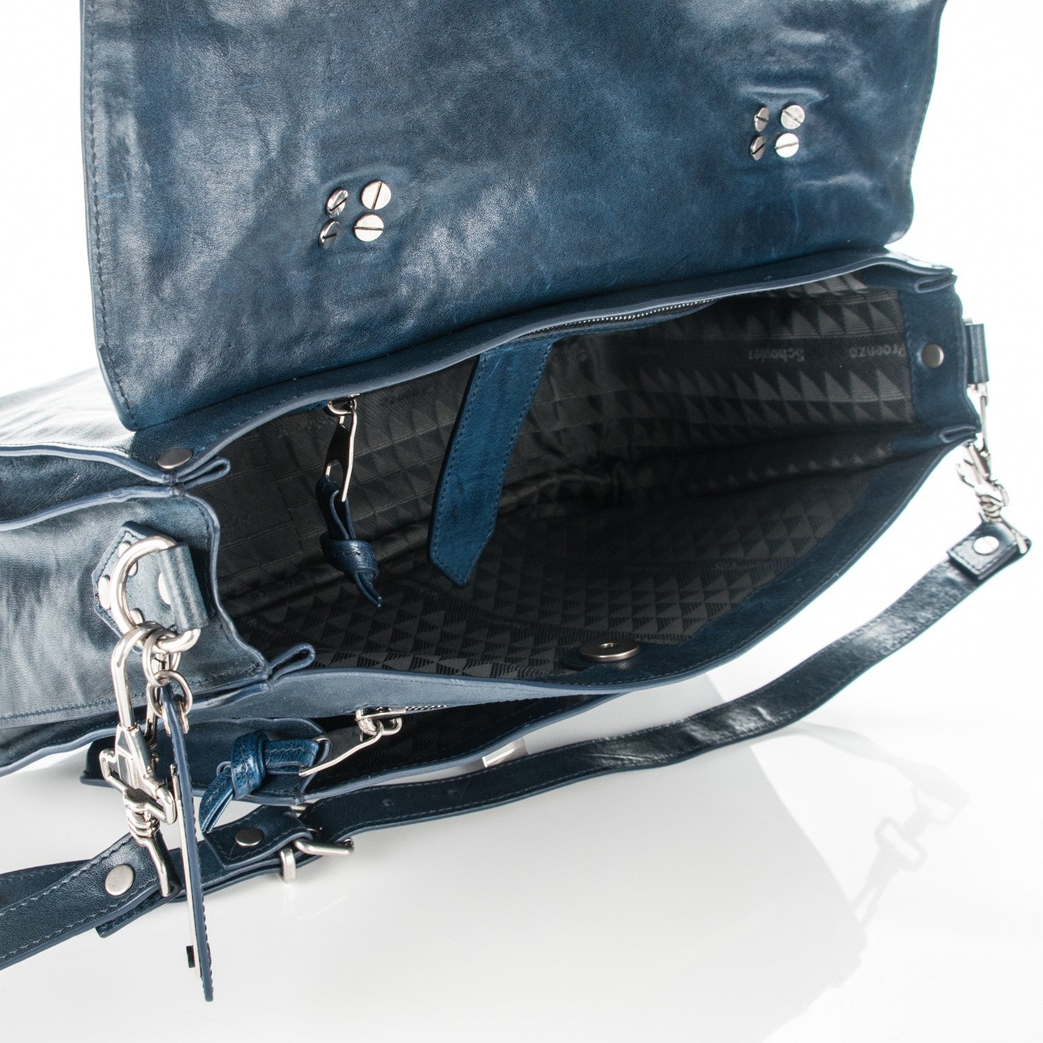 Proenza Schouler Lambskin Medium PS1 Satchel Navy 6 of 9