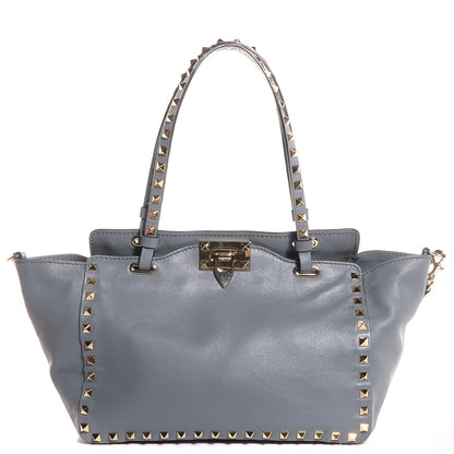 Valentino Garavani Vitello Small Rockstud Tote Grey 1 of 8