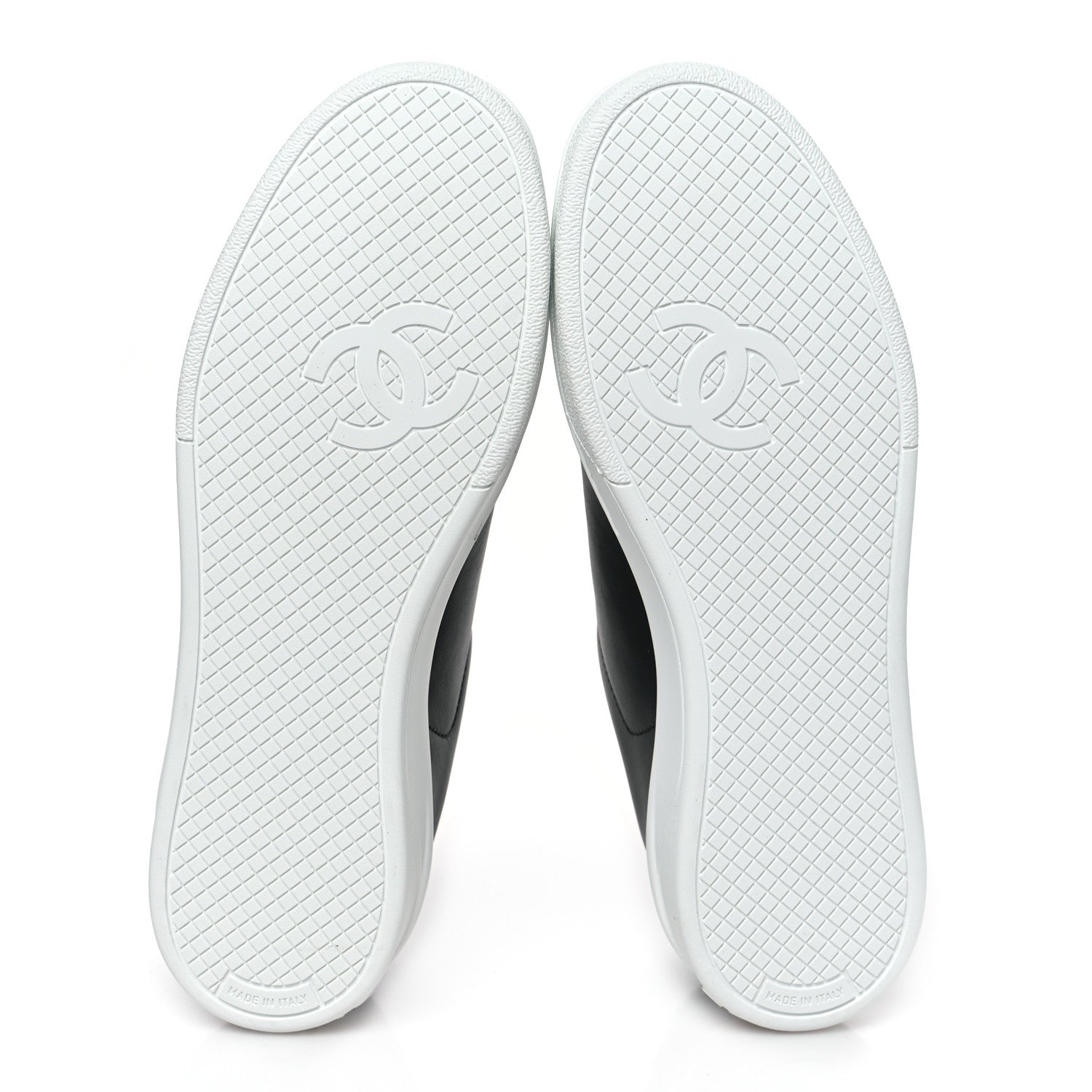 Chanel Calfskin CC Womens Sneakers 36.5 Black 7 of 10