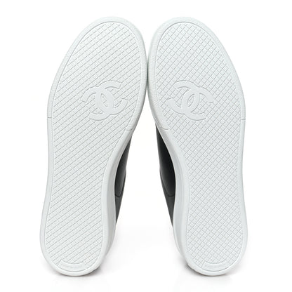 Chanel Calfskin CC Womens Sneakers 36.5 Black 7 of 10