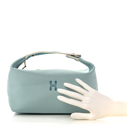 Hermes Canvas Large Bride-A-Brac Pouch Eucalyptus 2 of 12