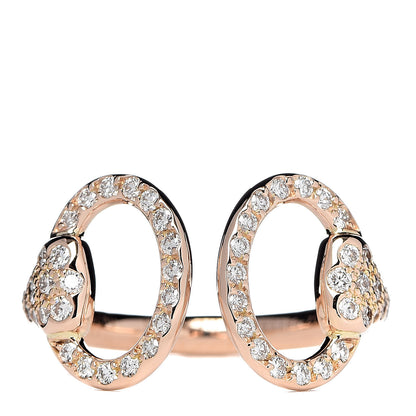 Hermes 18K Rose Gold Diamond Nausicaa Ring 52 6 1 of 8