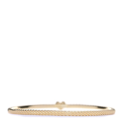David Yurman 18K Yellow Gold 3mm Cable Collectibles Heart Bracelet 3 of 4