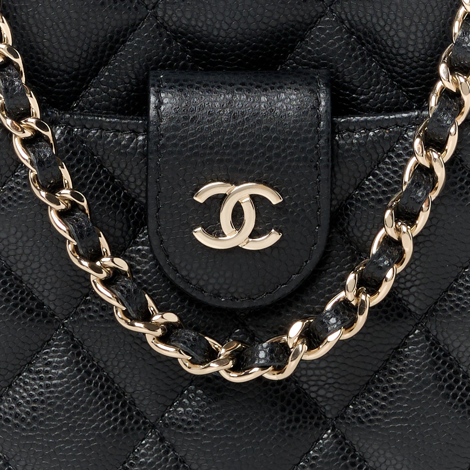 Chanel Caviar Quilted Chain Camera Bag Black 8 of 11