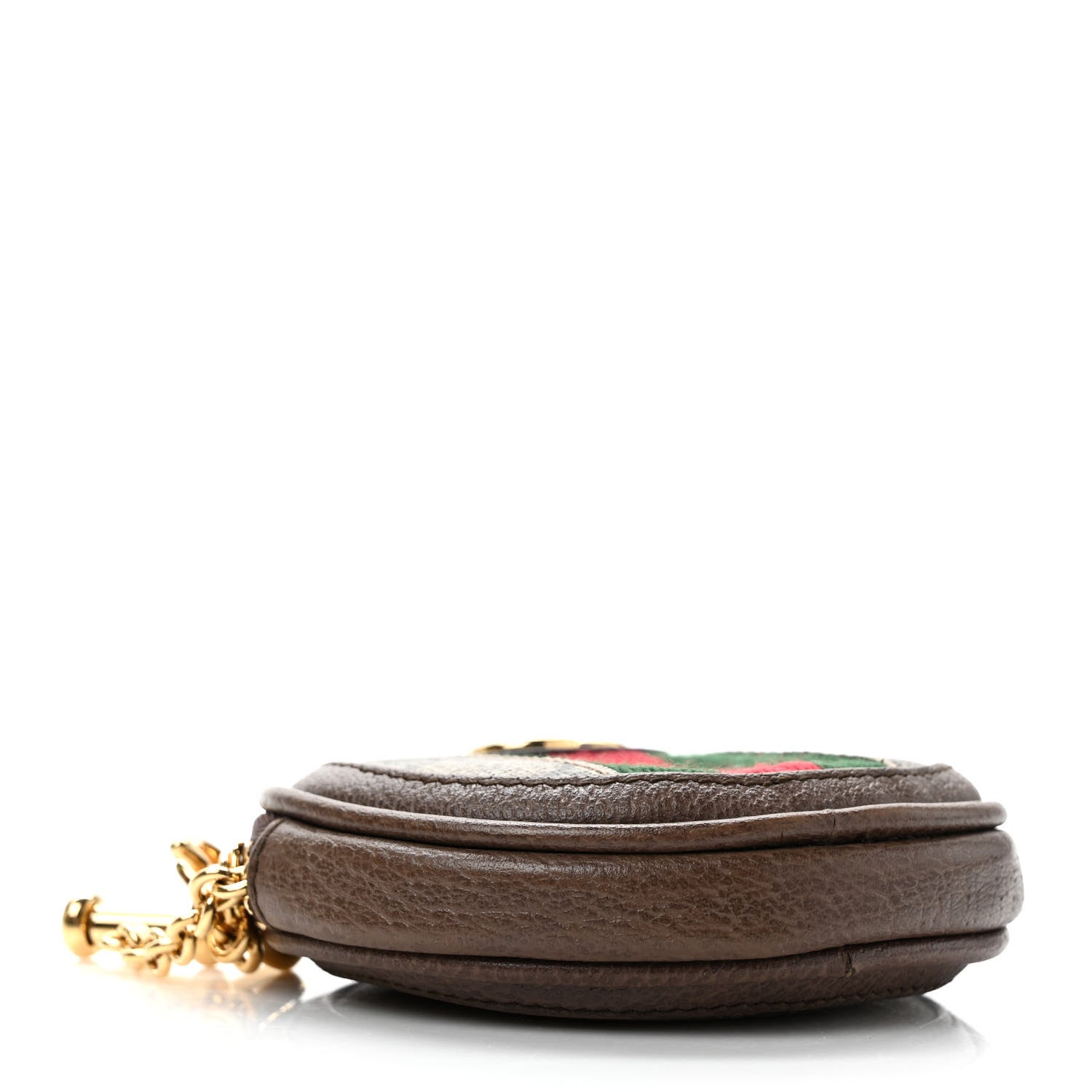 Gucci GG Supreme Monogram Web Ophidia Round Coin Purse Beige New Acero 4 of 8