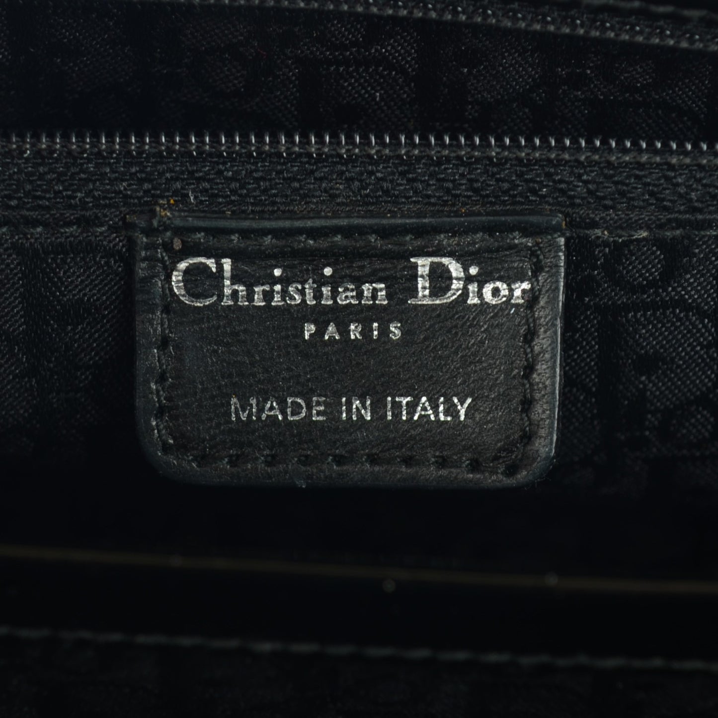 Patent Cannage Stitched East West Lady Dior Black