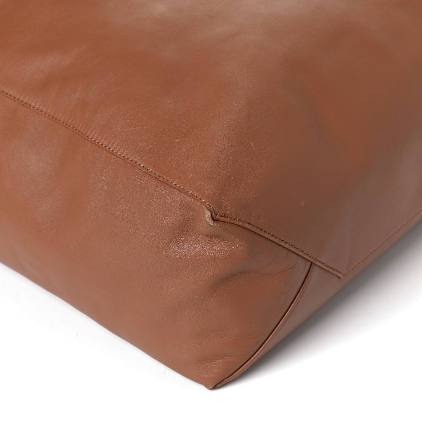 Lambskin Vertical Cabas Tan