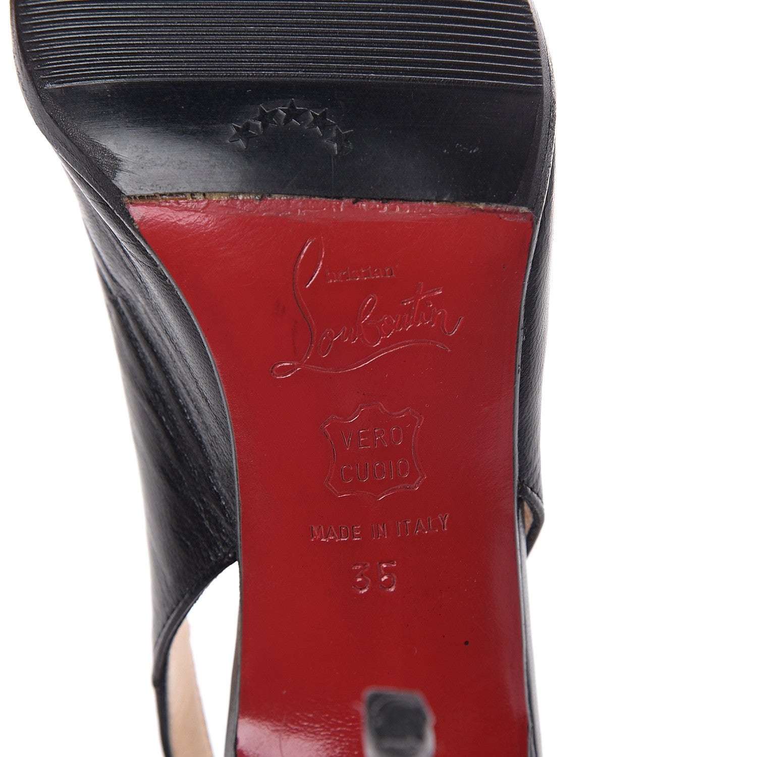 Christian Louboutin Nappa 80 Slingback Pumps 35 Black 7 of 7