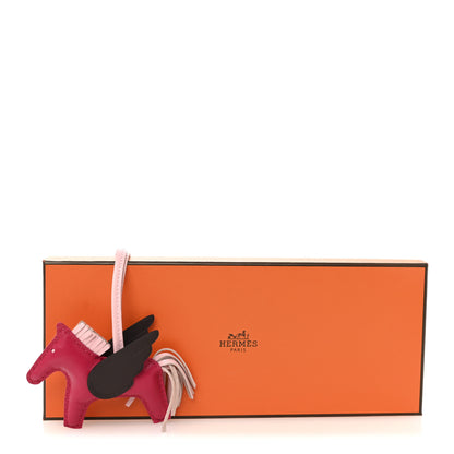 Hermes Milo Lambskin Grigri Rodeo Pegase Horse Bag Charm PM Framboise Rose Sakura Rouge Sellier 5 of 5