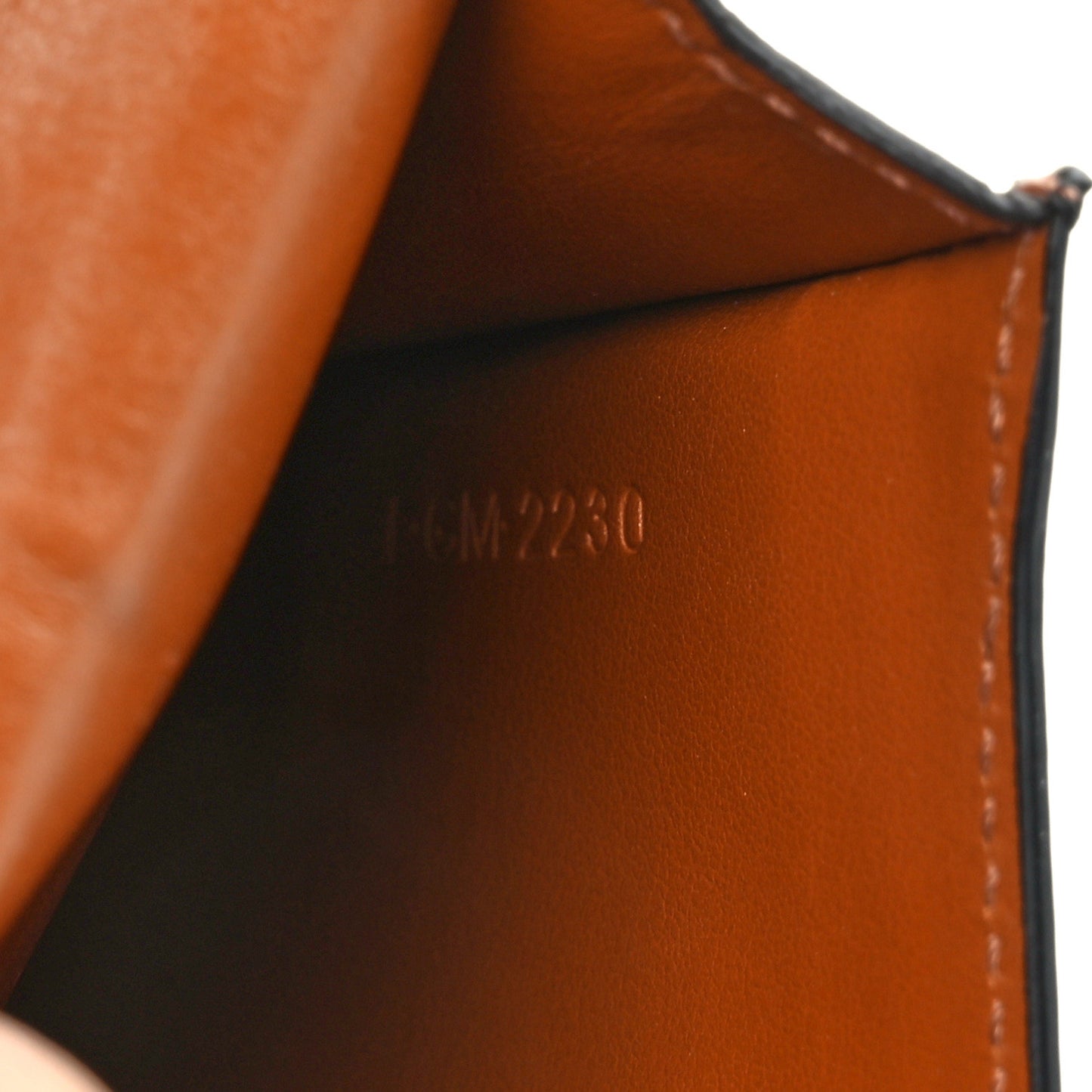 Triomphe Canvas Lambskin Phone Pouch With Flap Tan