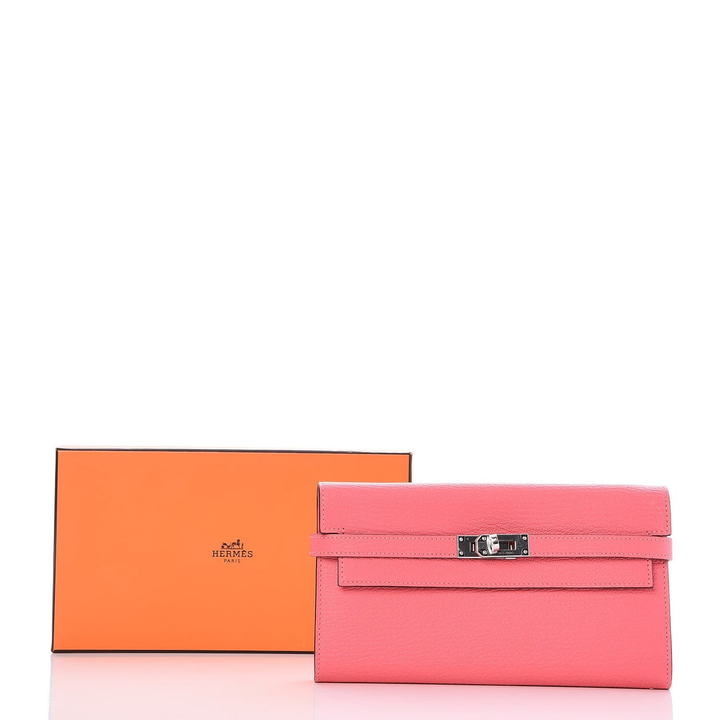 Chevre Mysore Kelly Longue Wallet Rose Azalee