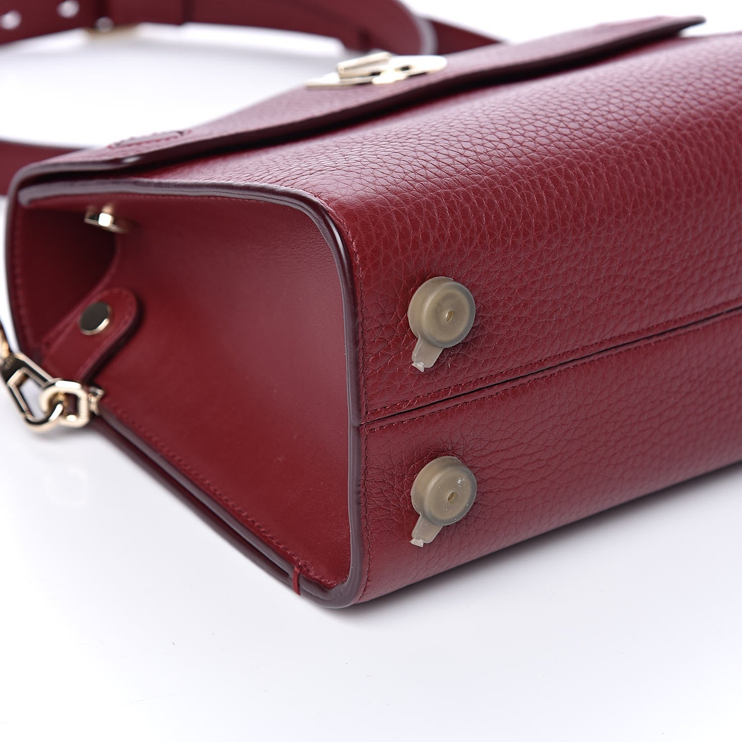 Christian Dior Grained Calfskin Mini Diorever Flap Dark Red 7 of 9