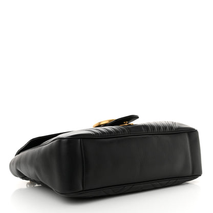 Gucci Calfskin Matelasse Large GG Marmont Shoulder Bag Black 4 of 12