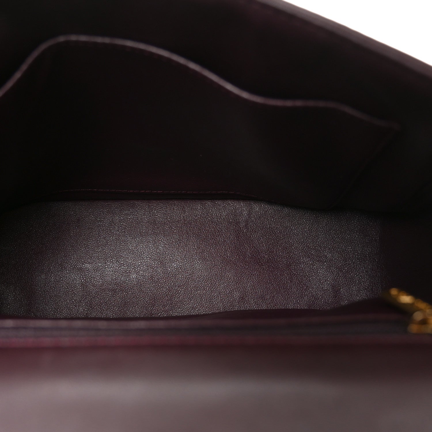Chanel Lambskin Cross Stitch Small Coco Handle Flap Burgundy