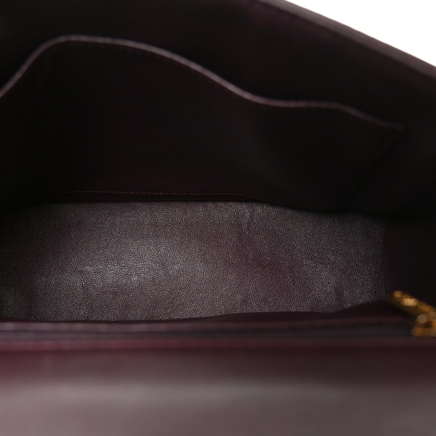 Lambskin Cross Stitch Small Coco Handle Flap Burgundy