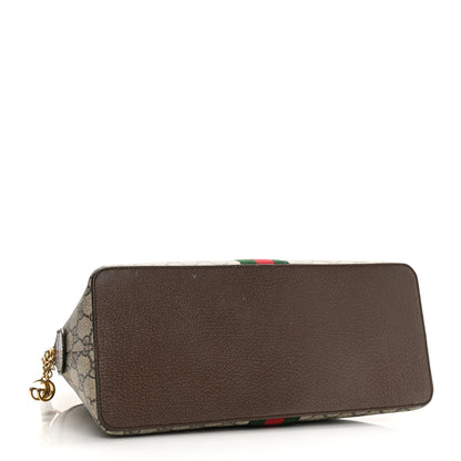 Gucci GG Supreme Monogram Web Medium Ophidia Top Handle Dome Bag Brown 4 of 10