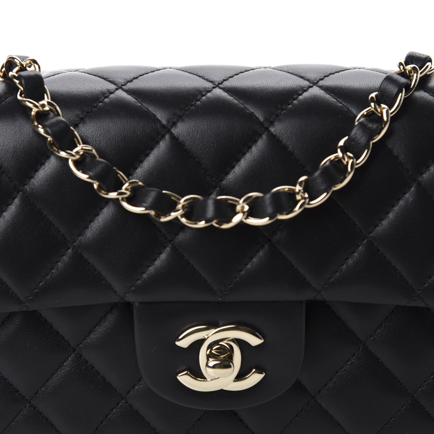 Chanel Lambskin Quilted Mini Rectangular Flap Black 11 of 11