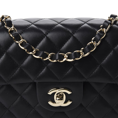 Chanel Lambskin Quilted Mini Rectangular Flap Black 11 of 11