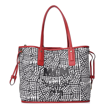 MCM Visetos Medium Liz Reversible Shopper Tote Ruby Red 3 of 11