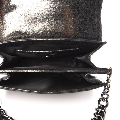 Versace Metallic Suede Palazzo Sultan Shoulder Bag Antracite 5 of 11