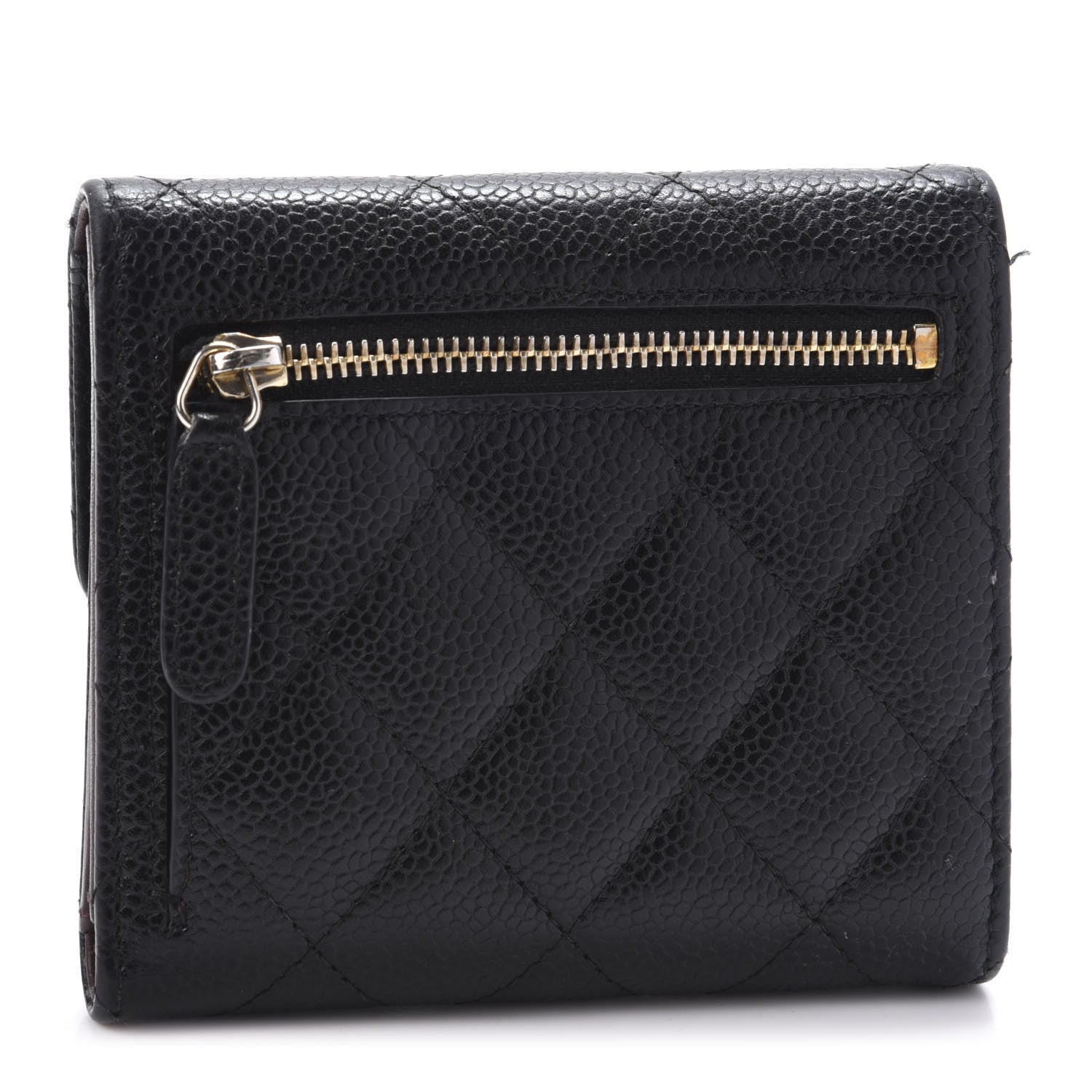 Chanel Caviar Quilted Compact Flap Wallet Black 3 of 13