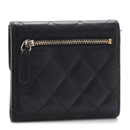 Chanel Caviar Quilted Compact Flap Wallet Black 3 of 13