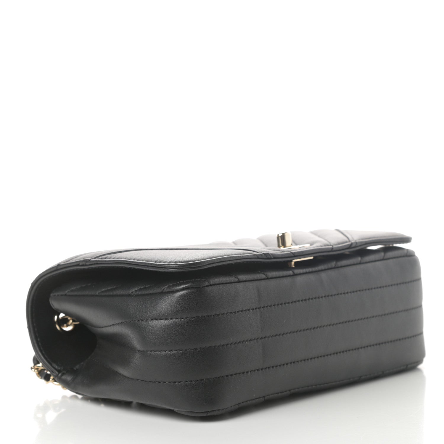 Chanel Calfskin Chevron Quilted Mini Statement Flap Black 4 of 13