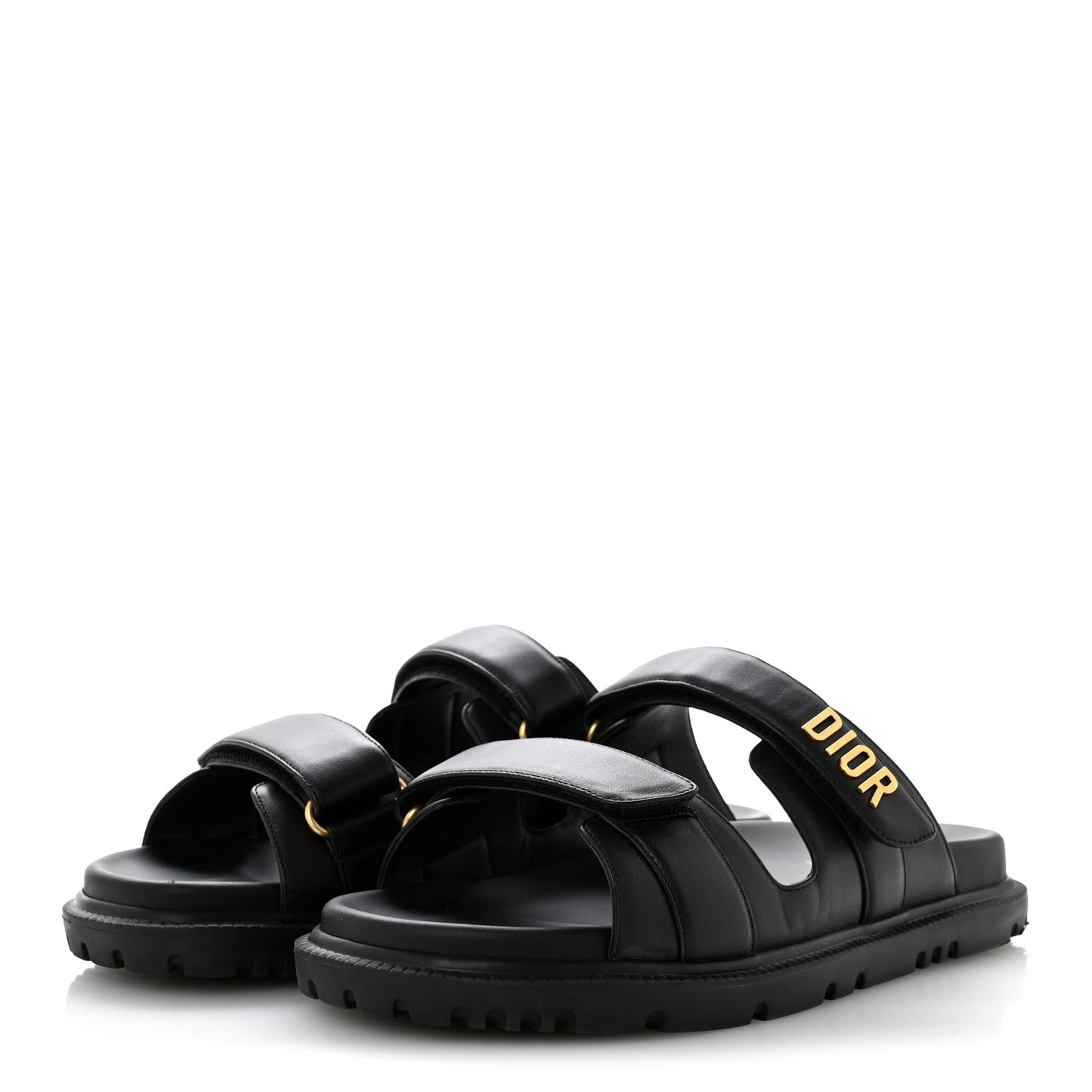 Lambskin Dioract 10mm Sandals 41 Black