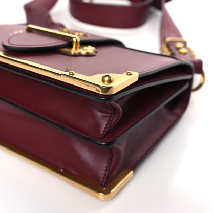 Prada City Calf Saffiano Mini Cahier Bag Granato 8 of 8