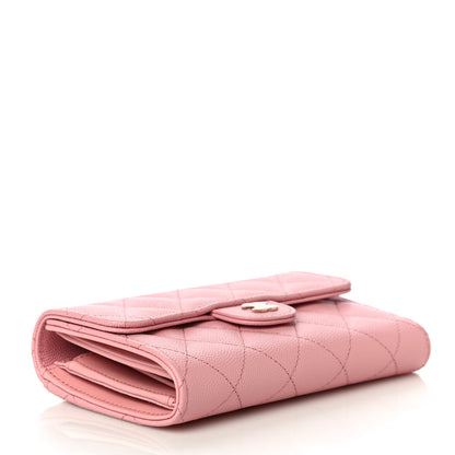 Chanel Caviar Quilted Medium Flap Wallet Pink 4 of 11
