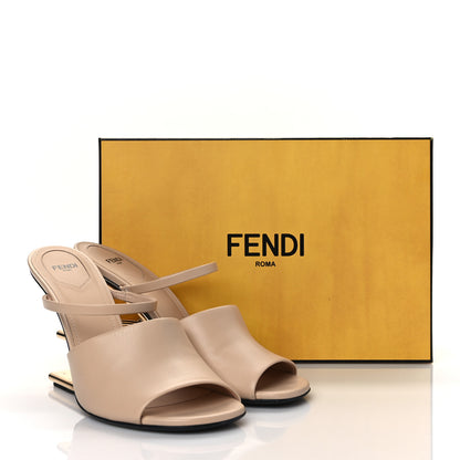 Fendi Calfskin Fendi First 95mm Slide Sandals 41 Poudre 11 of 11