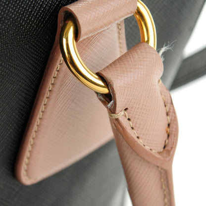 Prada Saffiano Lux Bauletto Black Cammeo 10 of 10