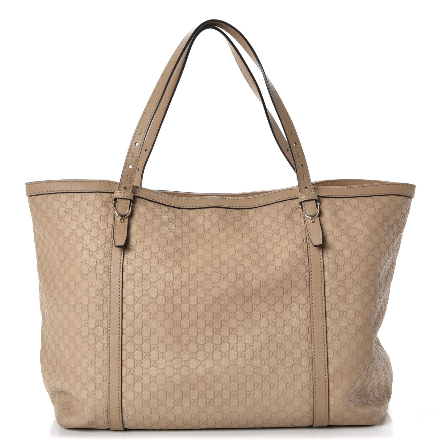 Microguccissima Medium Nice Tote Beige