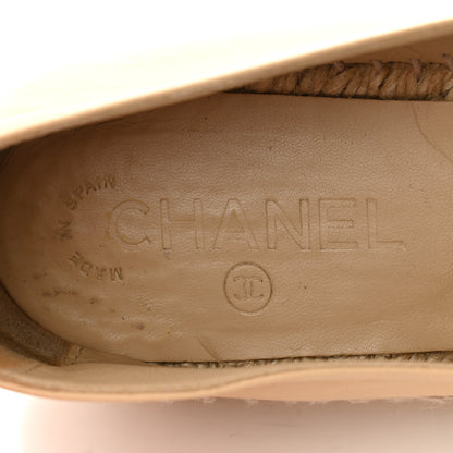 Chanel Lambskin CC Espadrilles 39 Beige Black 7 of 10