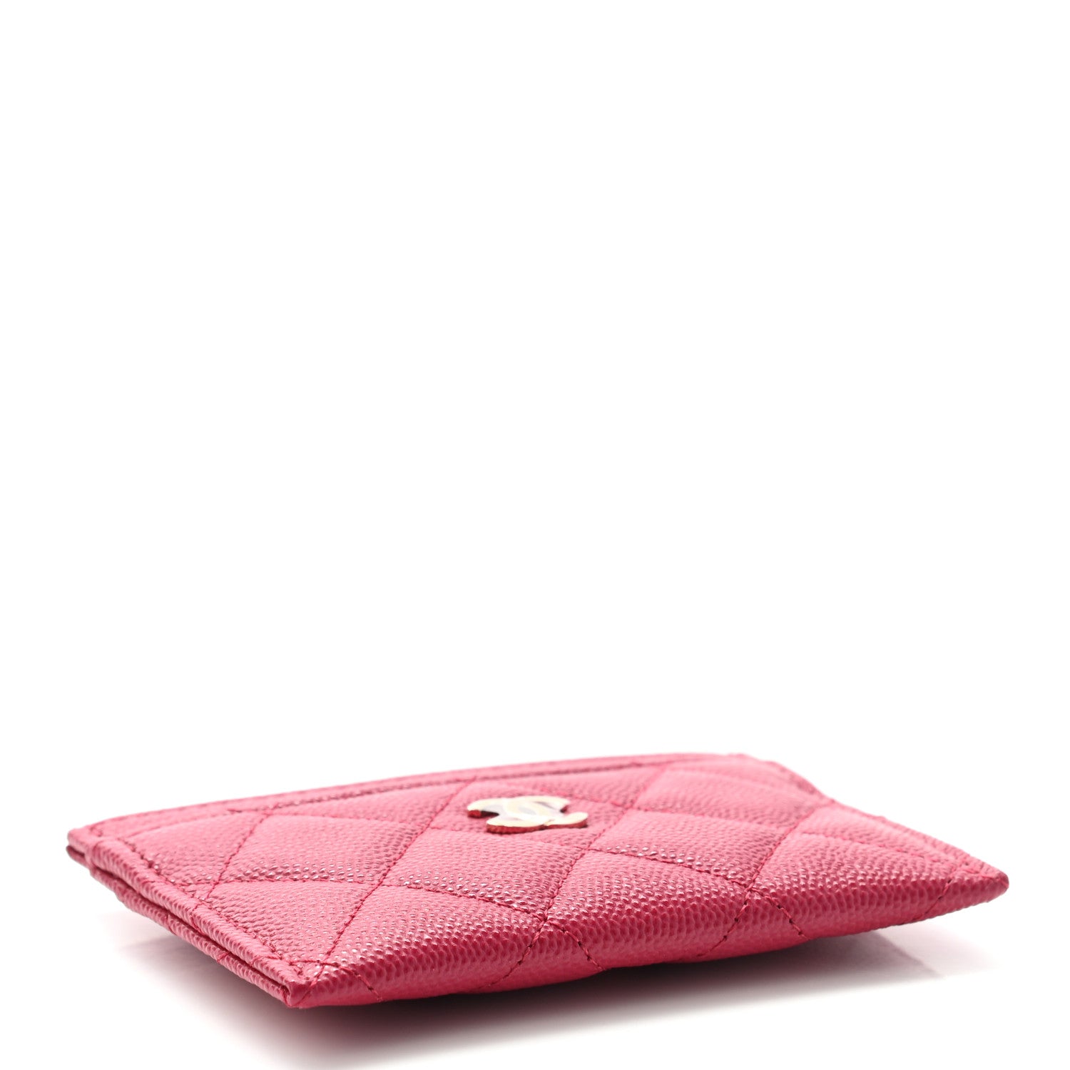 Chanel Caviar Quilted Card Holder Dark Pink 4 of 9