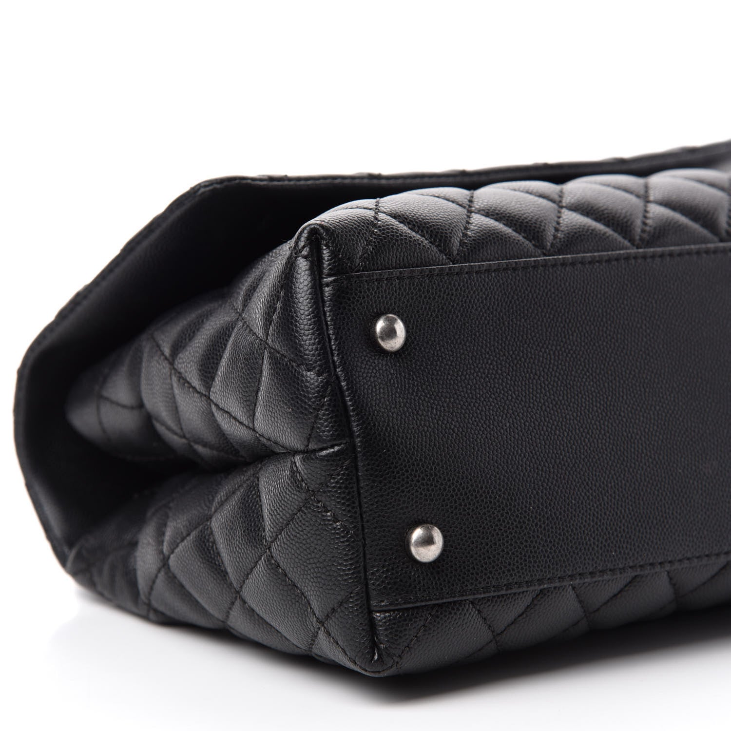 Chanel Caviar Lizard Quilted Small Coco Handle Flap Black 7 of 17