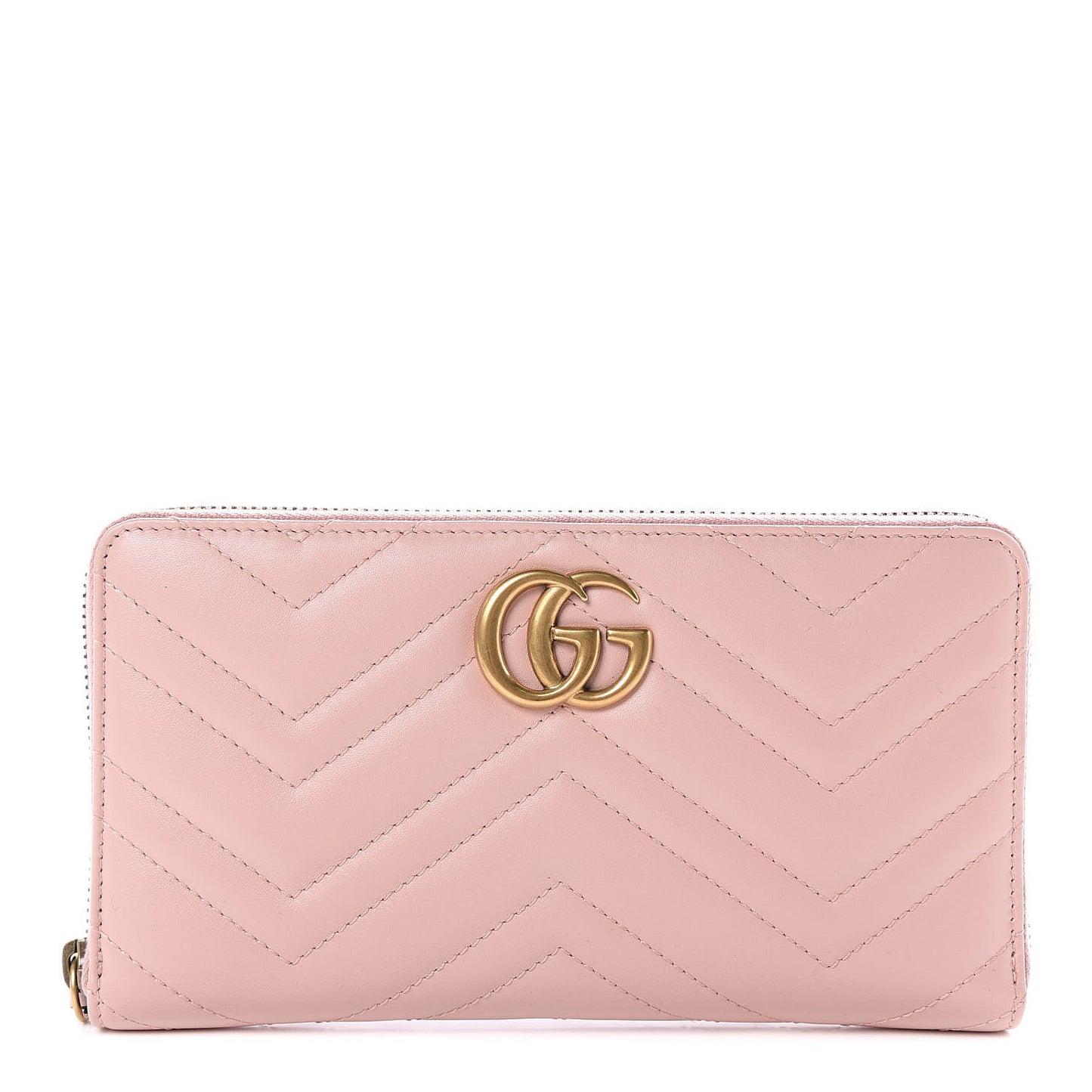 Calfskin Matelasse GG Marmont Zip Around Organizer Wallet Perfect Pink