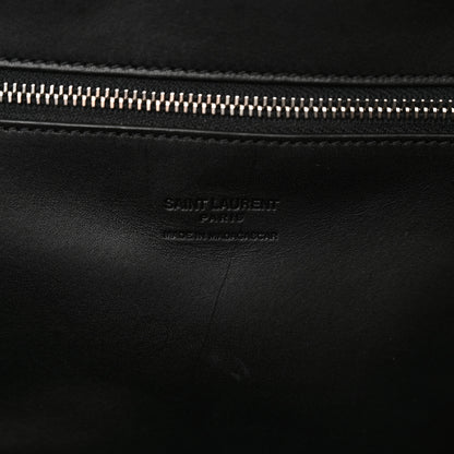 Saint Laurent Raffia Calfskin Medium Panier Tote Dark Brown 6 of 10
