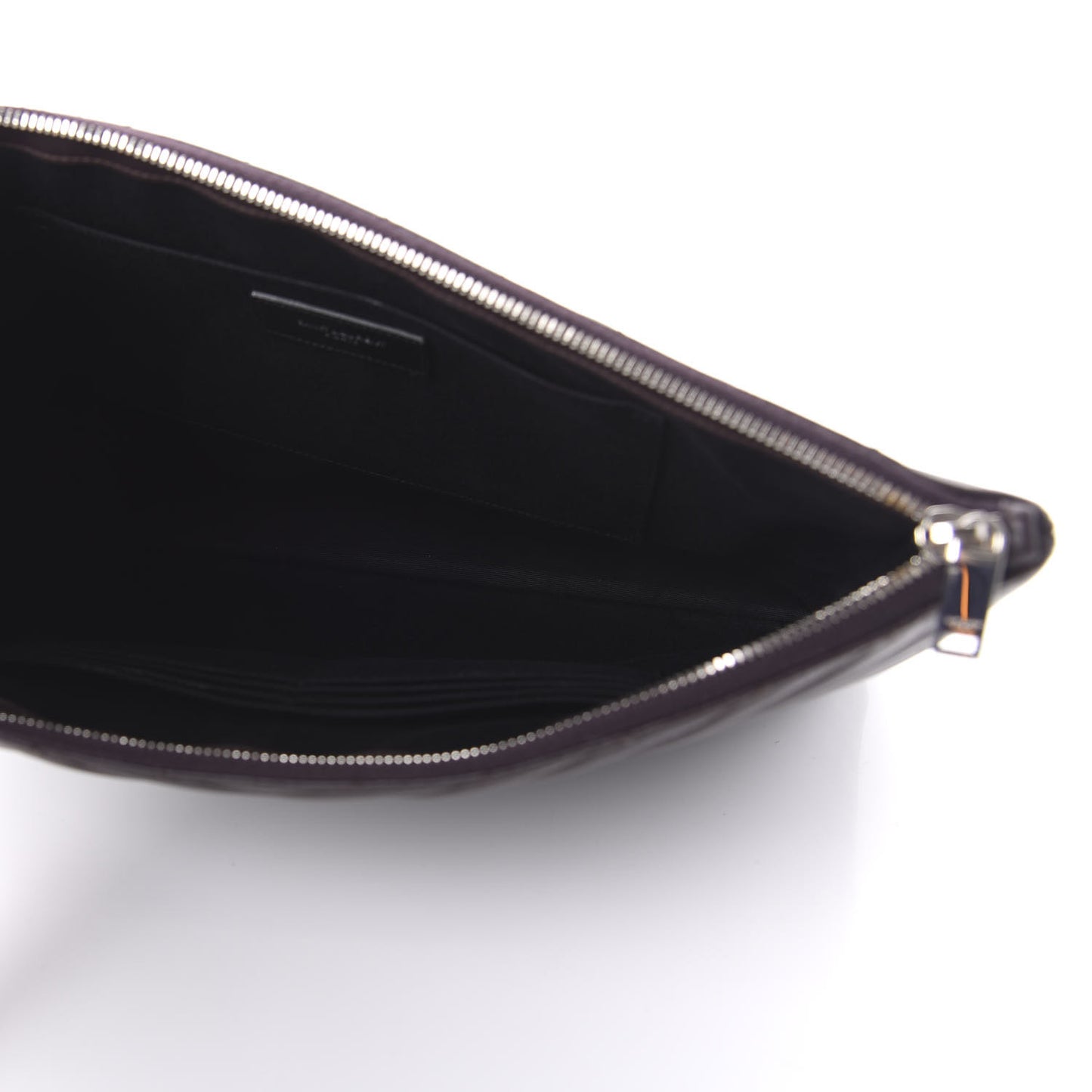 Calfskin Matelasse Chevron Monogram Document Holder Amaranto