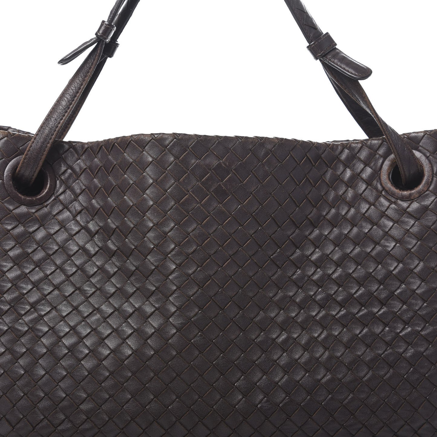 Nappa Intrecciato Medium Garda Bag Ebano