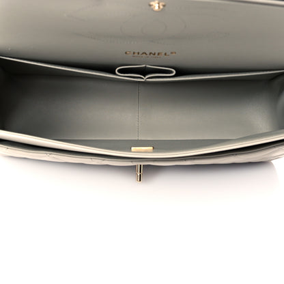 Chanel Lambskin Quilted Jumbo Double Flap Grey 4 of 10