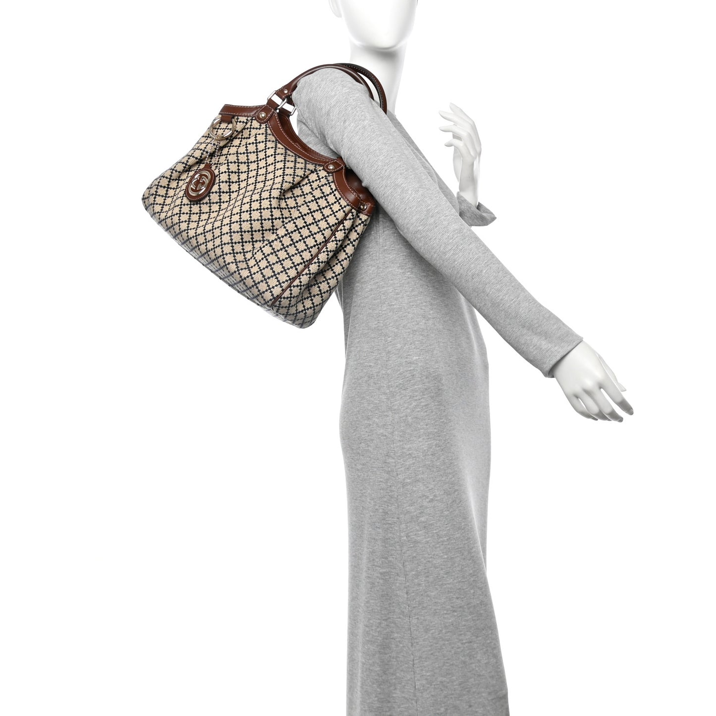 Diamante Medium Sukey Tote Brown