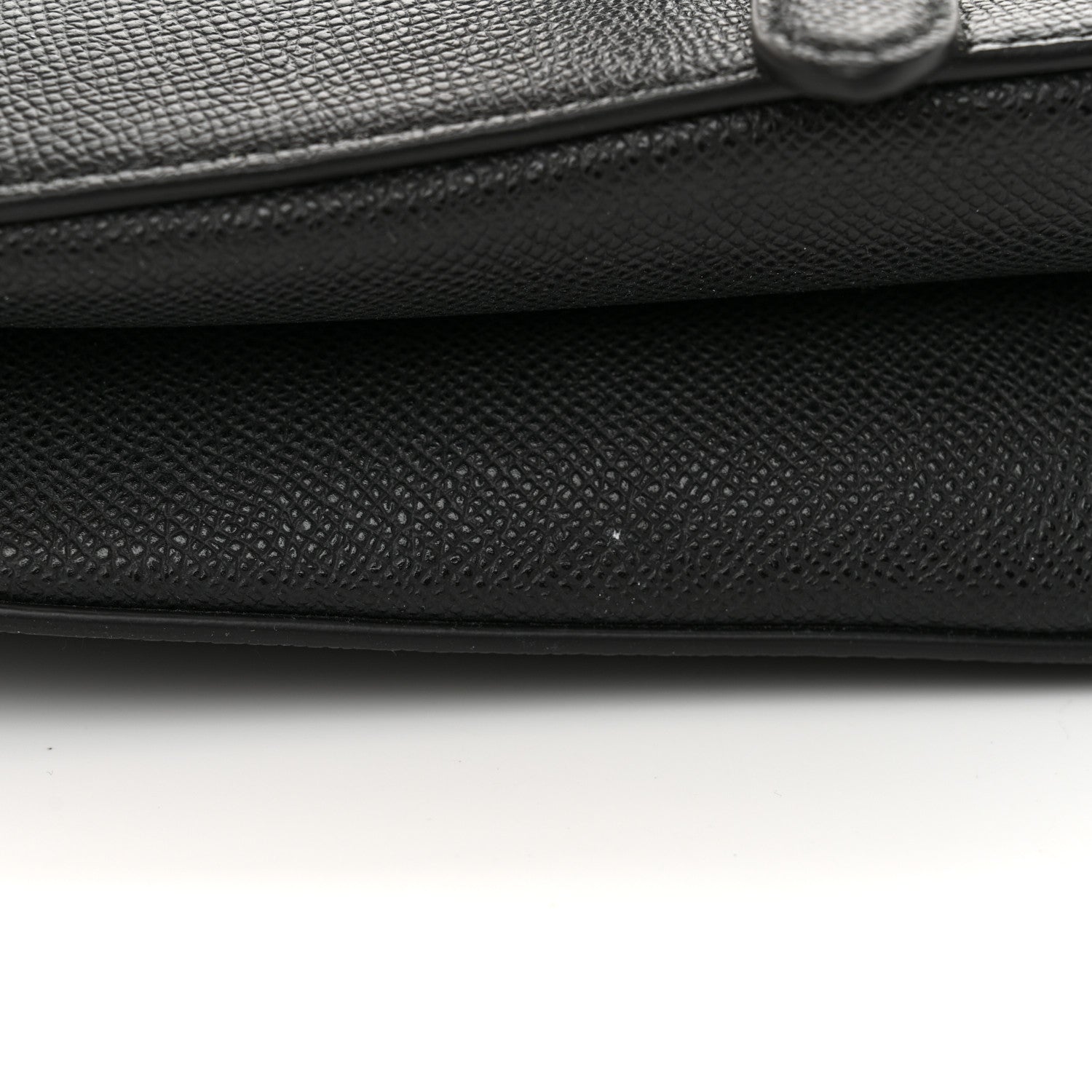 Christian Dior Grained Calfskin Saddle Bag With Strap Black 11 of 14