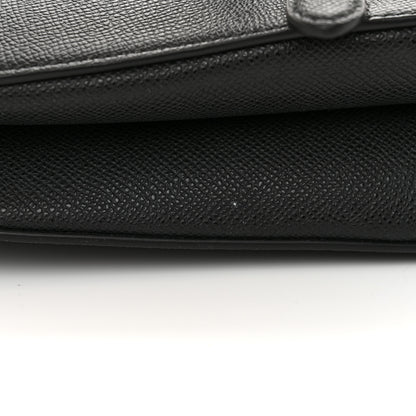 Christian Dior Grained Calfskin Saddle Bag With Strap Black 11 of 14