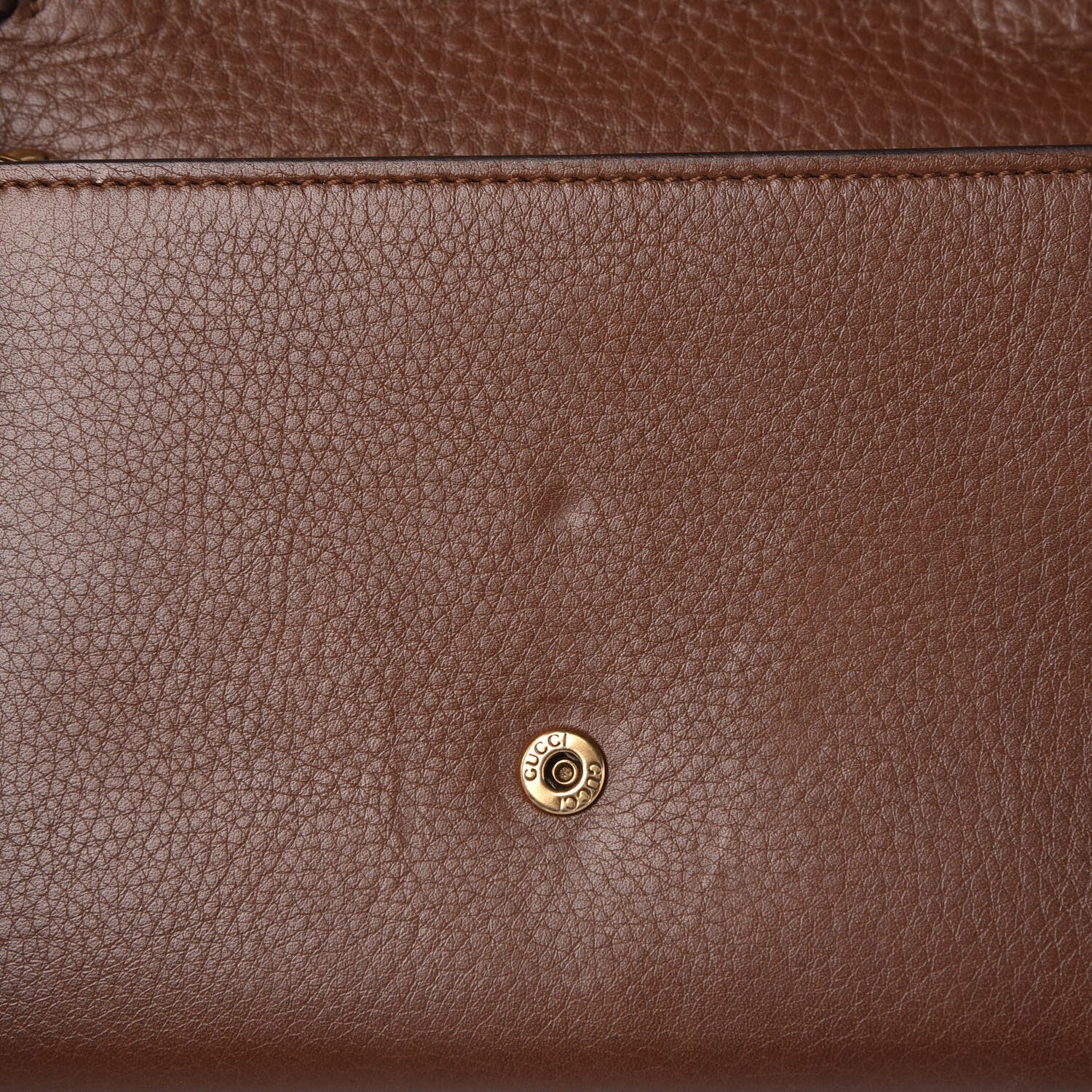 Gucci Cellarius Calfskin GG Marmont Chain Wallet Nut Brown 11 of 11