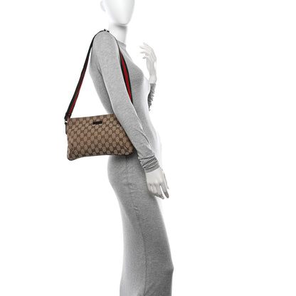 Gucci Monogram Web Small Flat Messenger Crossbody Dark Brown 2 of 12