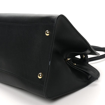 Prada Soft Grain Calfskin Large Tote Bag Black 9 of 9