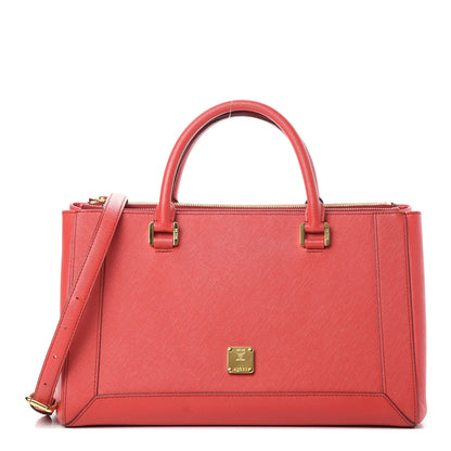MCM Saffiano Nuovo Tote Hot Coral 1 of 13